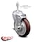 Service Caster 5 Inch Maroon Polyurethane Wheel Swivel 10mm Threaded Stem Caster with Brake SCC-TS20S514-PPUB-MRN-TLB-M1015 - alternate 1